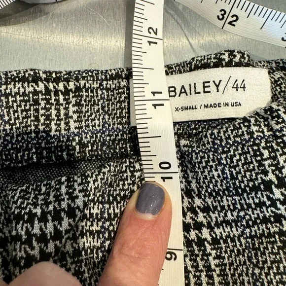 BAILEY 44 aubrey houndstooth plaid tuxedo pant in black and white size XS - Picture 12 of 14